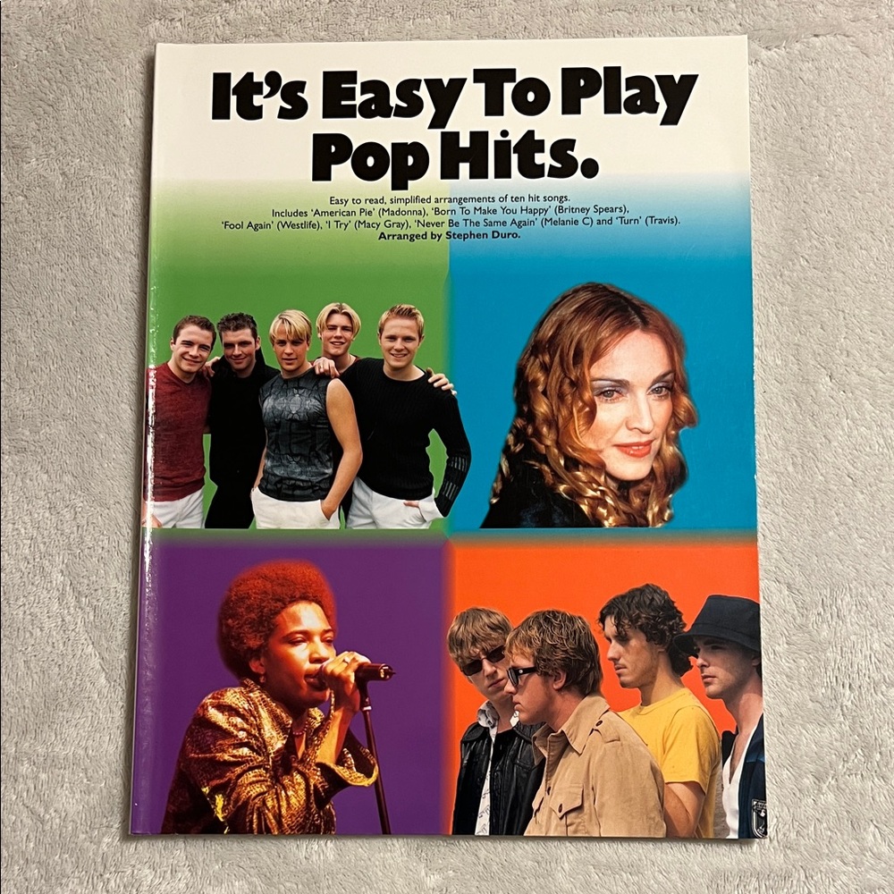 It's Easy To Play Pop Hits Book Piano Music Book